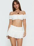 Corabel Ruffle Skort White