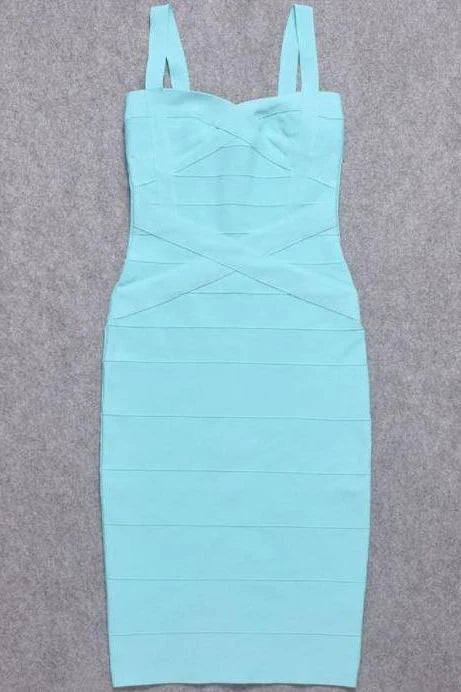 Heidi Bandage Midi Dress Sky Blue Sale