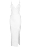 Milan Bandage Midi Dress White Pearl