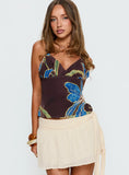 Azalee Cami Top Brown Floral