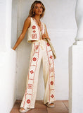 Grazia Pants Cream Red