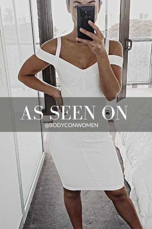 Sophia Bandage Dress White Pearl Sale