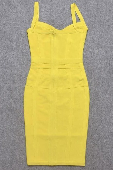 Pip Bandage Corset Dress Sun Yellow