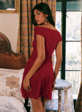 La Dolce Vita Lace Mini Dress Red