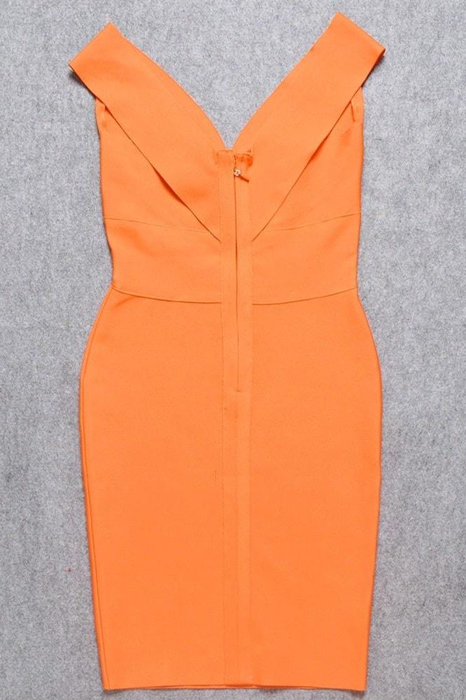 Ash Bandage Dress Apricot Orange