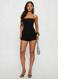 Louisah Corset Playsuit Black