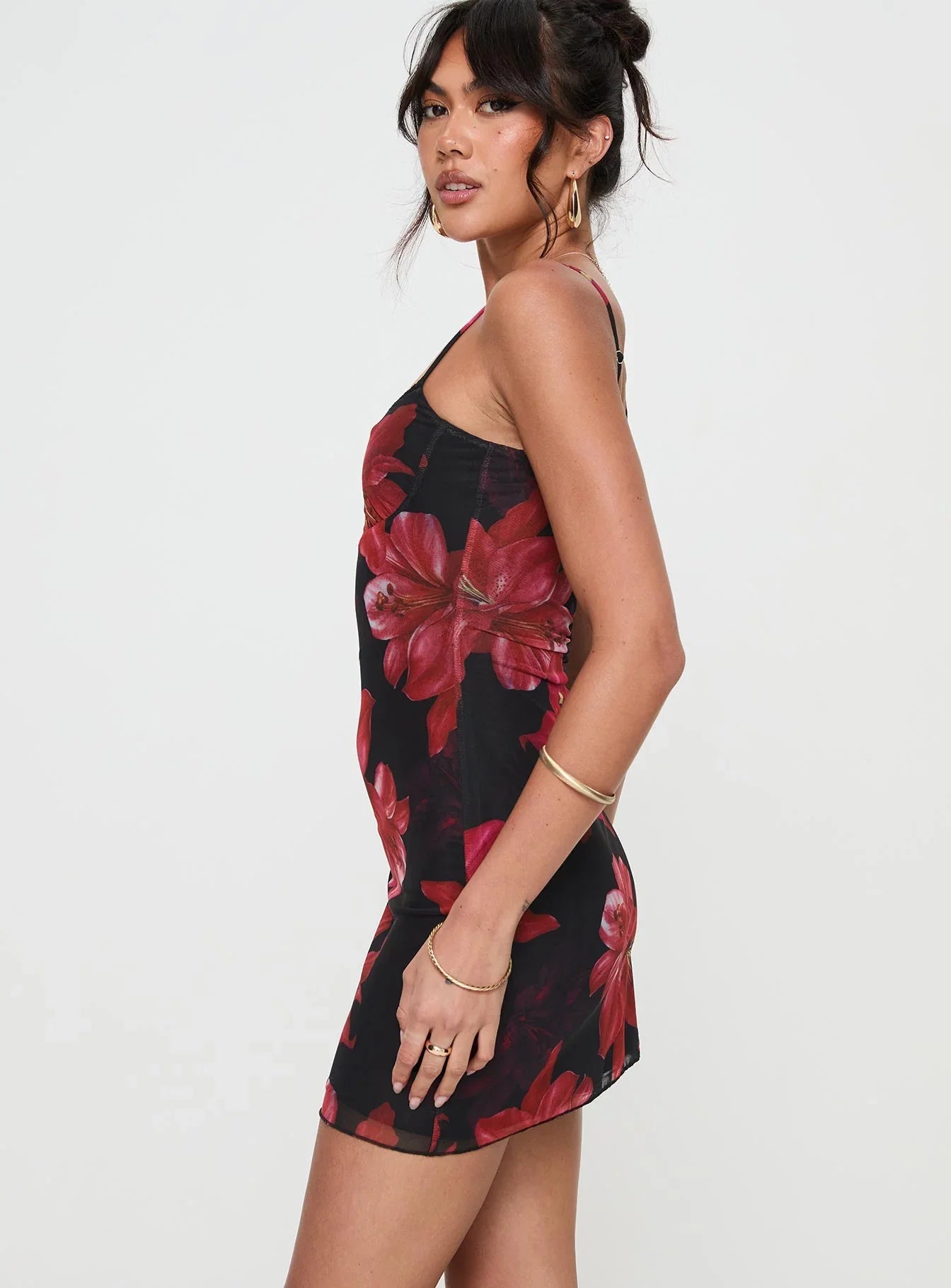 Kellers Mini Dress Black Floral