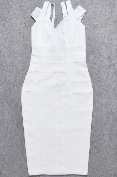Sia Bandage Dress White Pearl