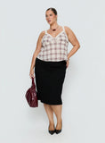 Baseline Rib Midi Skirt Black Curve