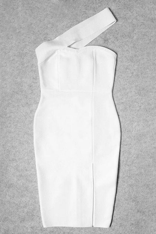 Gianna Bandage Dress White Pearl