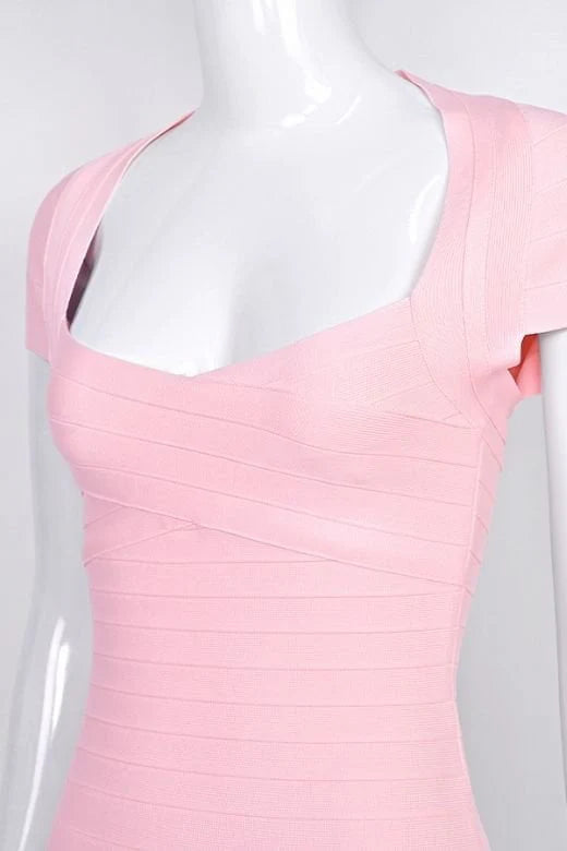 Miranda Bandage Mini Dress Dusty Pink