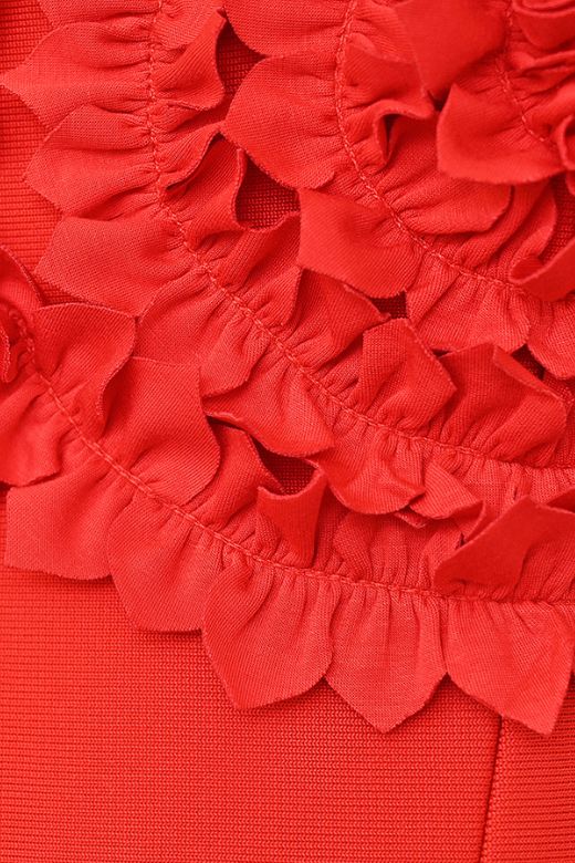 Faye Bandage Midi Dress Lipstick Red