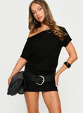 Esmie Off Shoulder Playsuit Black
