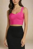 Jay Bandage Crop Top Hot Pink