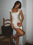 Lucienna Polka Dot Mini Dress White / Black