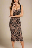 Genevieve Bodycon Midi Dress Classic Black