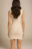 Sabrina Bandage Mini Dress Beige