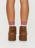 Franz Shearling Boots Dark Brown