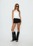 Sun Salutations Halter Sequin White Stripe