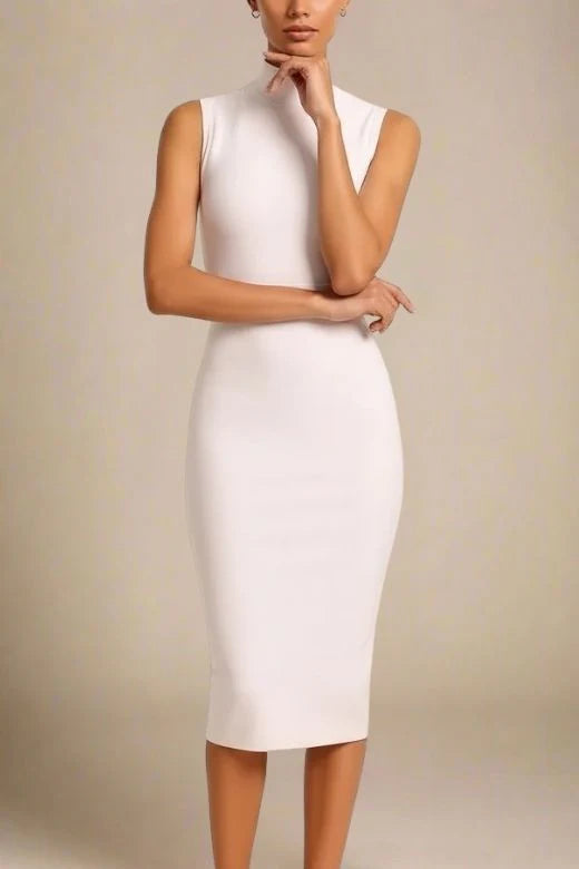 Grace Bandage Midi Dress Cream Sale