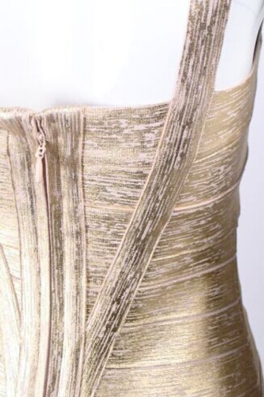 Heidi Bandage Midi Dress Gold Sale