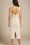 Cindy Bandage Midi Dress Cream