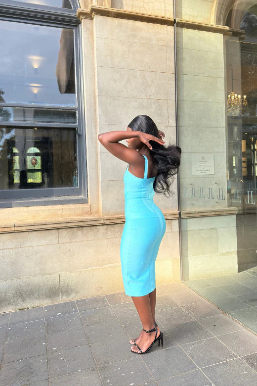 Heidi Bandage Midi Dress Royal Blue