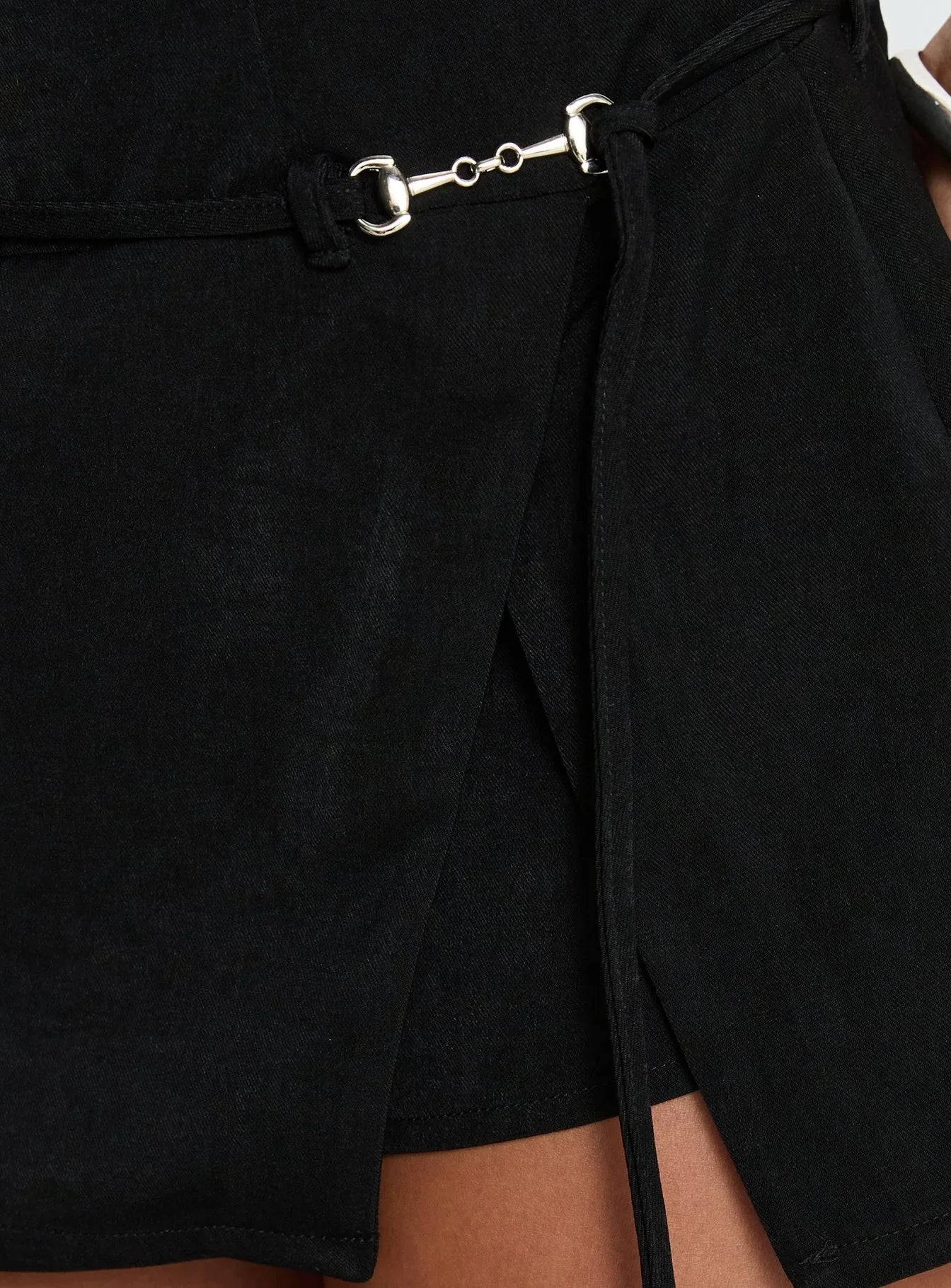 Piatta Wrap Playsuit Black