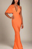 Blake Bandage Maxi Dress Apricot Orange Sale