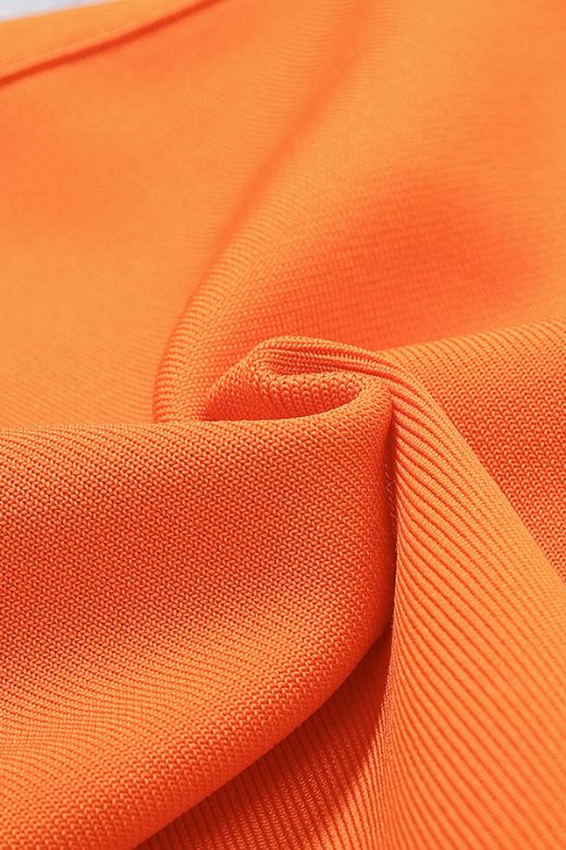 Leo Bandage Midi Dress Apricot Orange Sale