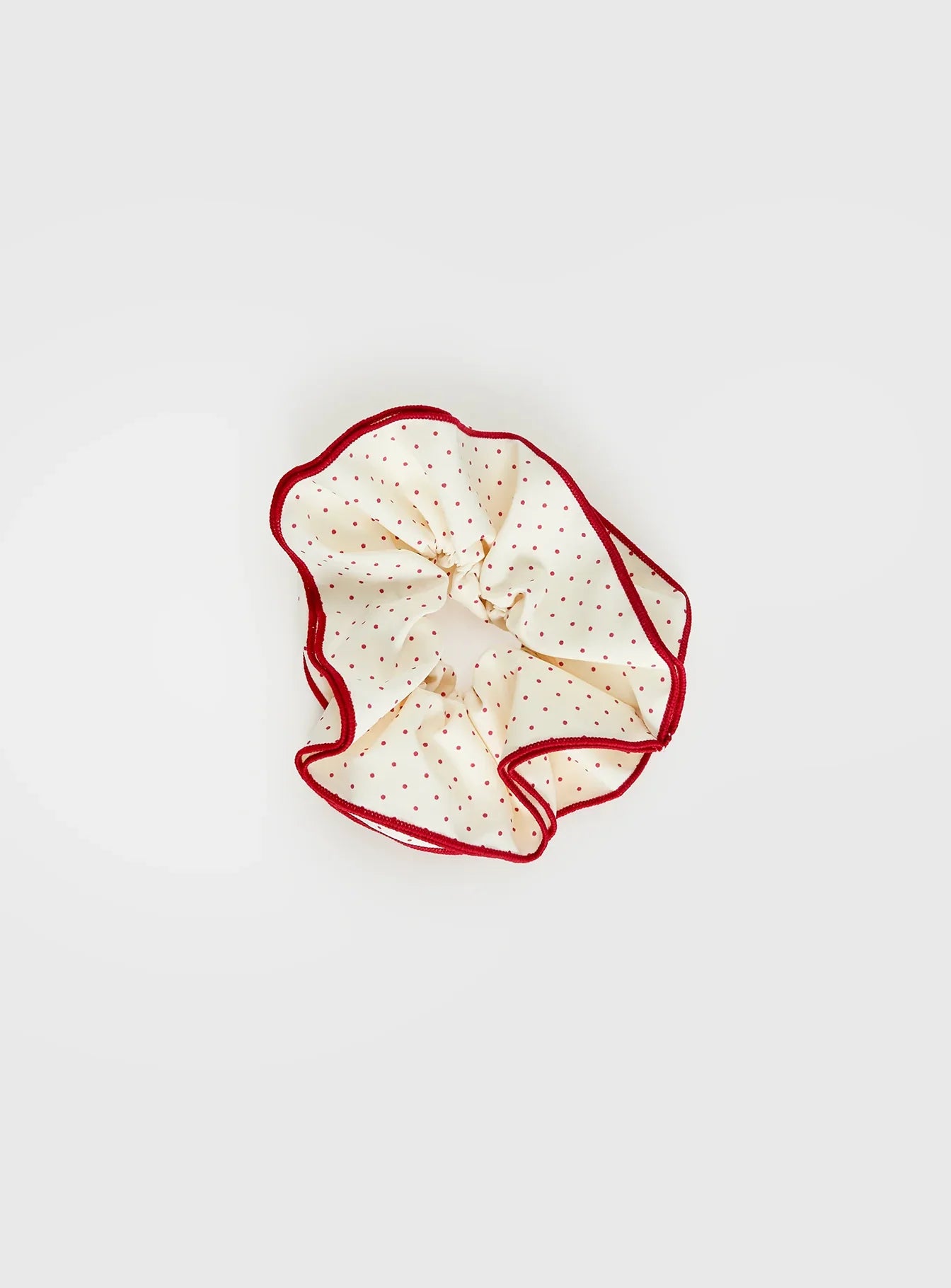 Dovie Frill Scrunchie Red White Polka Dot