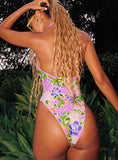 Fern One Piece Purple Floral