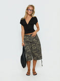 Mattey Cinched V Neck Top Black