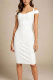 Sophia Bandage Dress White Pearl Sale