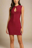 Alora Bandage Mini Dress Red Wine