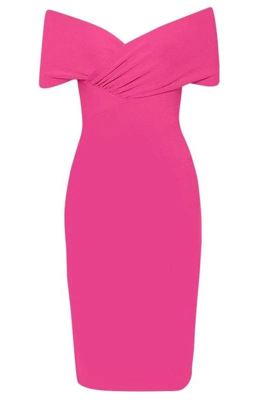 Bea Bandage Dress Hot Pink