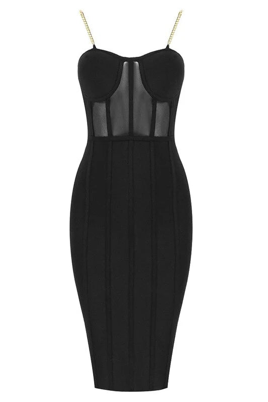 Leah Bodycon Dress Classic Black Sale