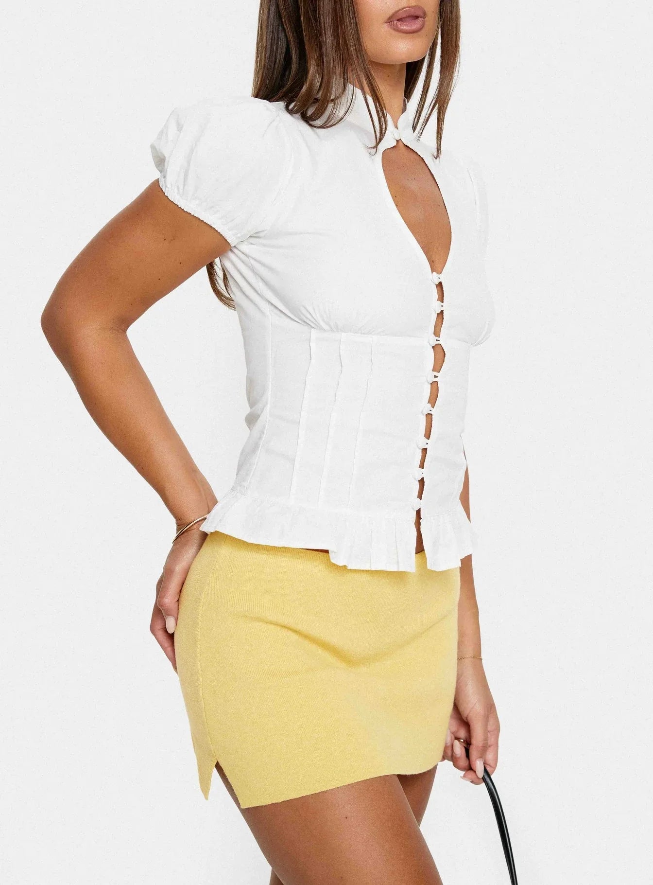 Sparky Mid Rise Skort Lemon Yellow