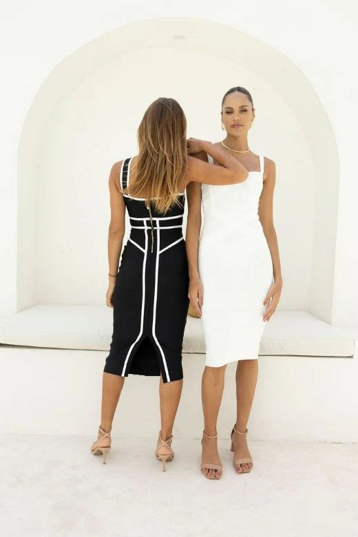 Suki Bandage Midi Dress Classic Black