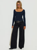 Supercut Low Rise Baggy Pleat Jeans Washed Black