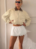 Twin Spirit Broderie Skort White