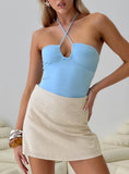 Haisel Mini Skirt Beige