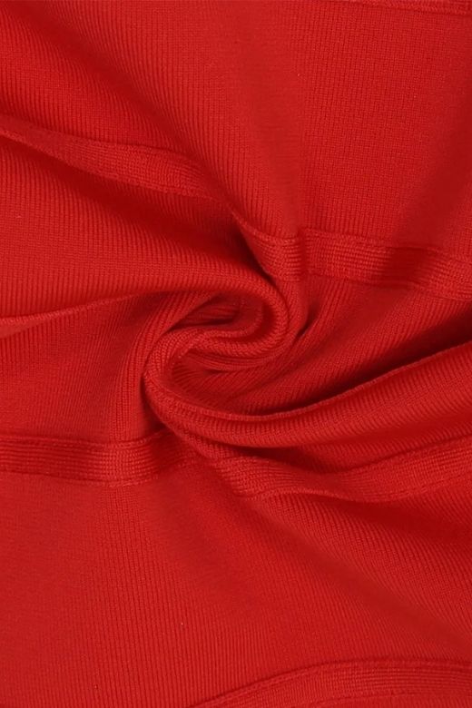 Leah Bodycon Dress Lipstick Red Sale