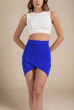 Jay High Waist Bandage Mini Skirt Royal Blue