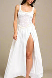Collins Maxi Dress White Pearl Sale