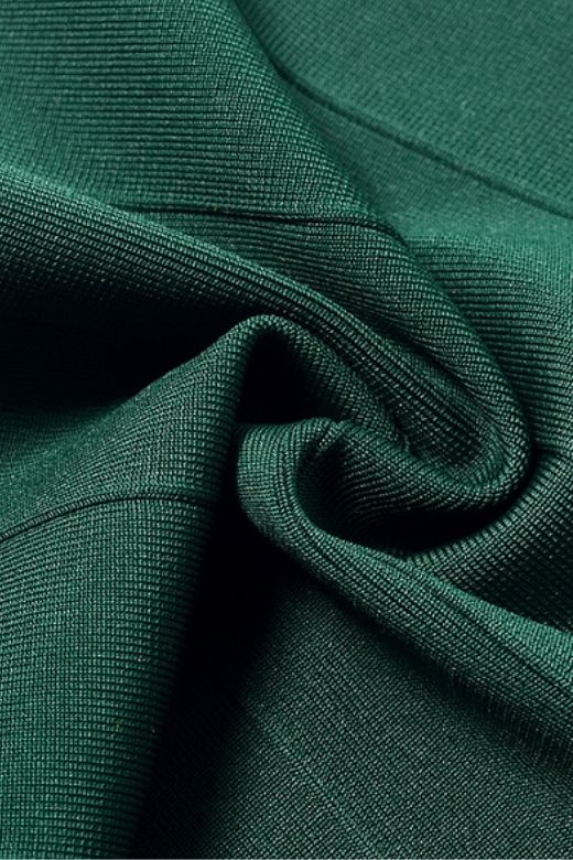 Josie Bandage V Neck Mini Dress Emerald Green