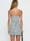 Stevey High Neck Playsuit Stripe