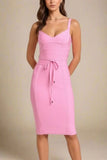 Bek Bandage Dress Blush Pink