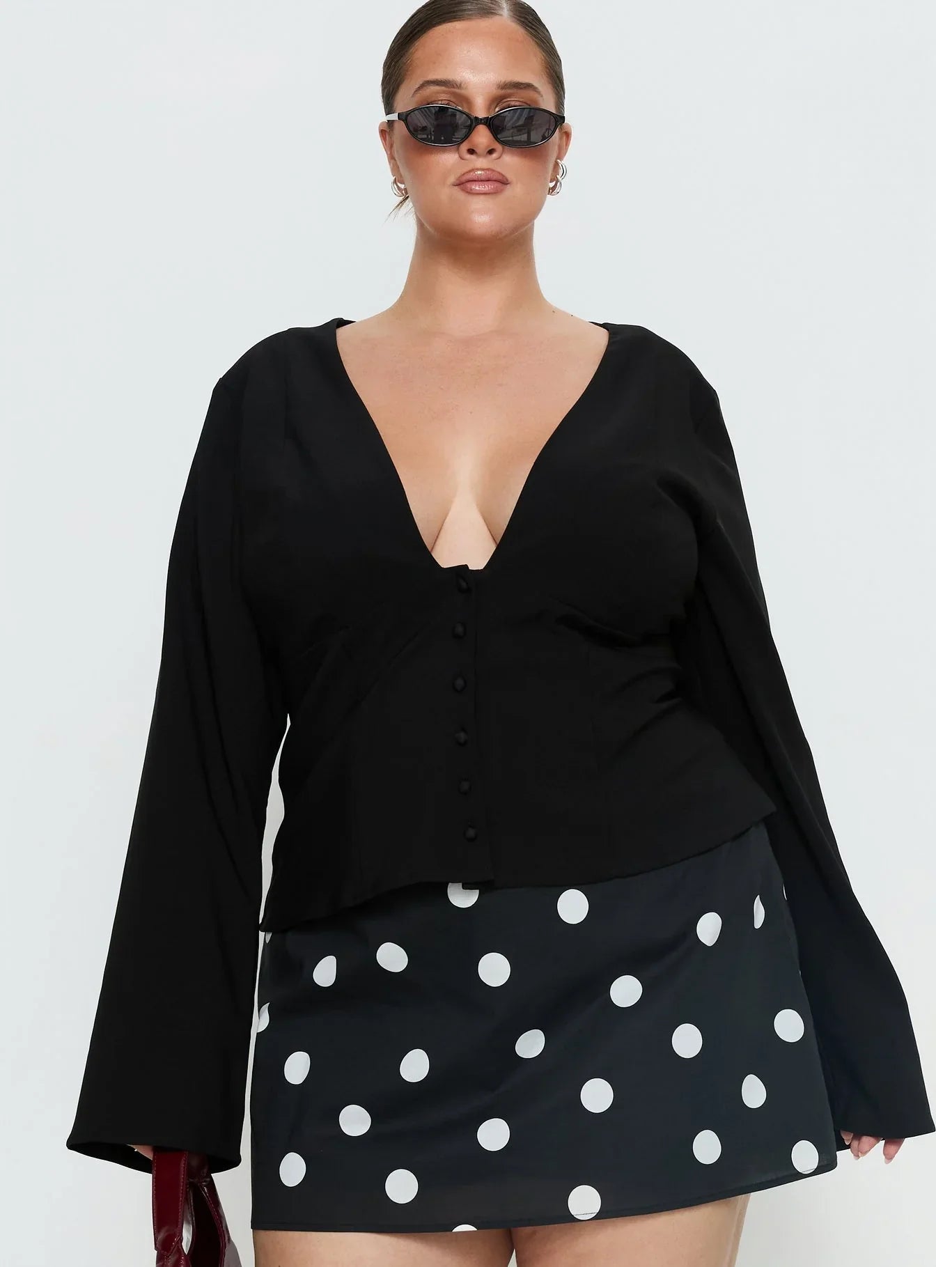 Serefina Long Sleeve Top Black Curve
