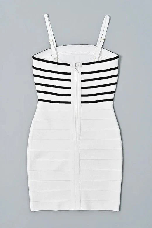 Carter Bandage Mini Dress White Pearl